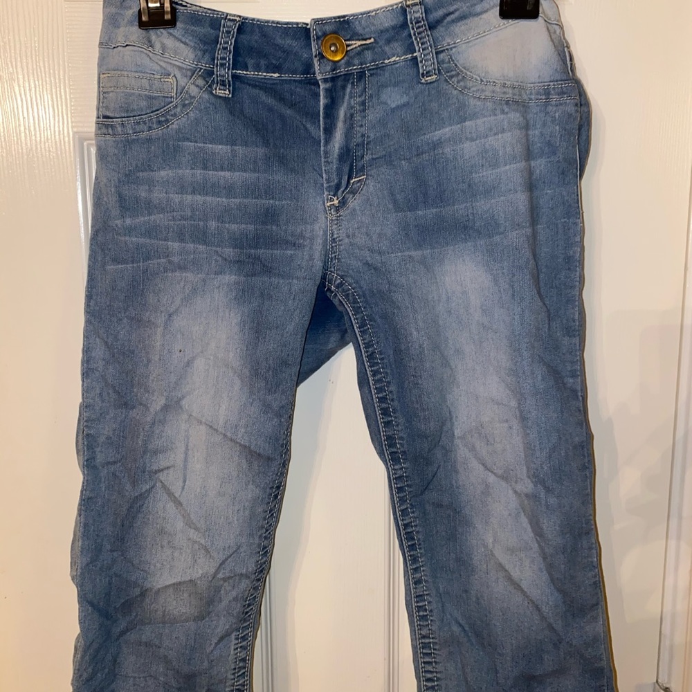 Blue jean Capris